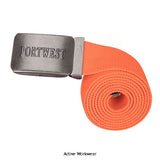 Orange Portwest Elasticated Work Belt Trouser Belt Elasticated Webbing -C105 Accessories Belts Kneepads etc Active Workwear Fully adjustable and practical belt is constructed with every day use and wear and tear in mind. It boasts a strong but easy release buckle, making it an all round popular style.