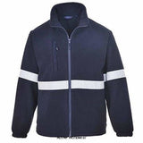 Blue fleece Portwest High Visibility Iona Lined Fleece Jacket - F433 Jackets & Fleeces Active-Workwear This soft fleece is designed to offer maximum protection and performance as well as providing extra visibility. Heavyweight and extremely warm, the anti-pill finish means it is completely durable. The mesh lining allows for good ventilation and increases wearer comfort. Lined for added warmth and comfort