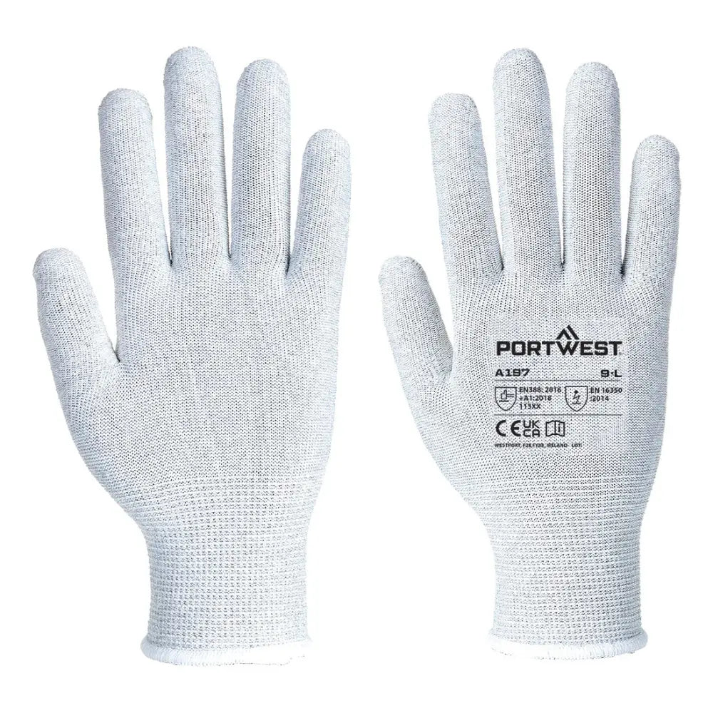 Portwest esd 13 liner gloves-a197 (12prs)