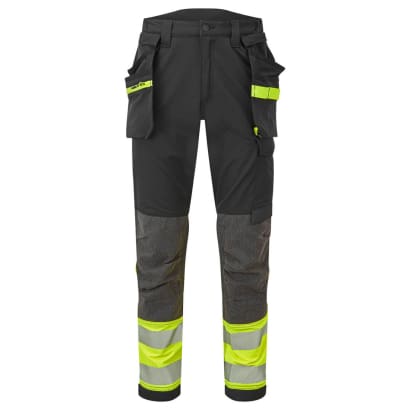 Portwest ev4 hi-vis stretch detachable holster class 1 trousers-ev442
