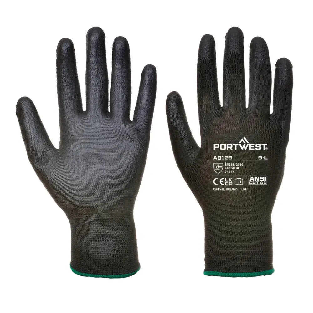 Portwest grip 13 pu palm work gloves for dexterity