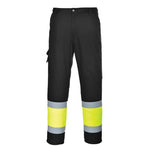 Portwest hi-vis lightweight contrast class 1 service trousers-l049