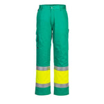 Portwest hi-vis lightweight contrast class 1 service trousers-l049