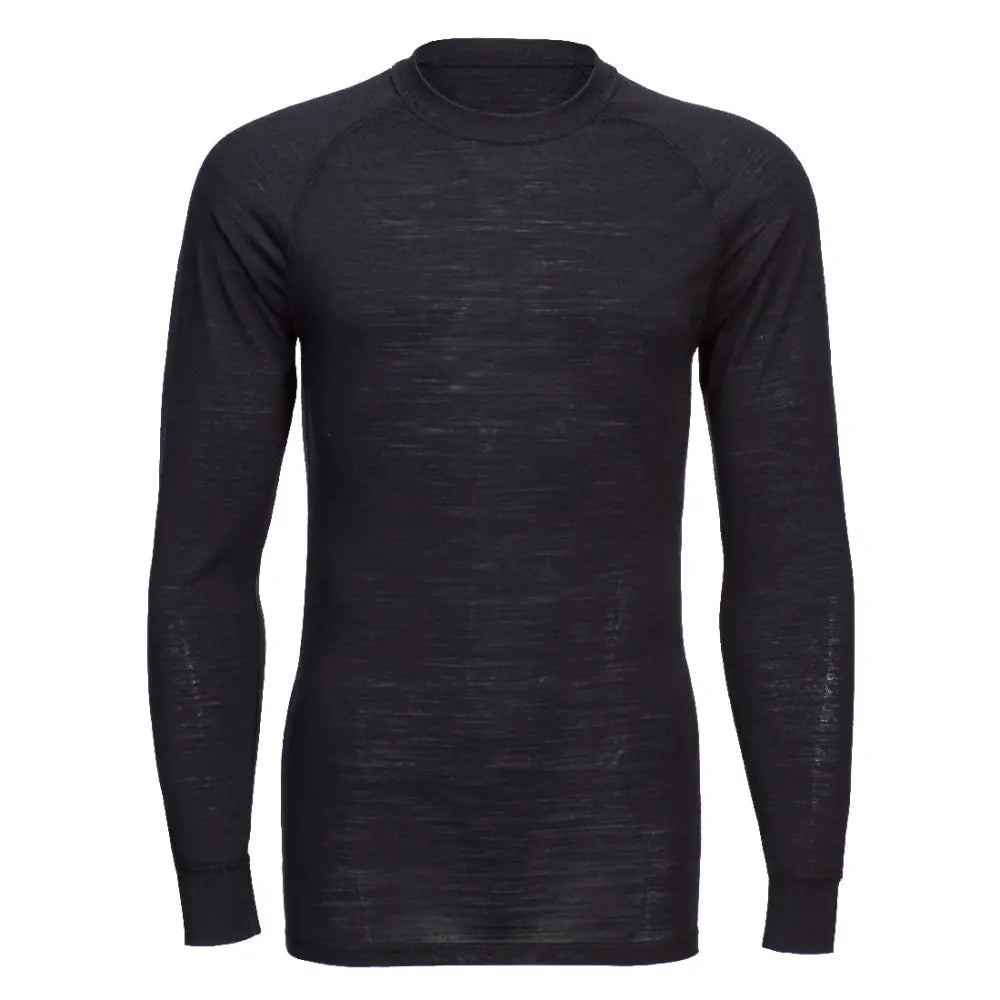 Merino wool baselayer top for thermal protection and comfort