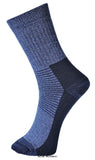 Portwest Thermal Socks Work sock thermal Designed for all seasons cushioning throughout provides extra warmth extra impact resistance and extra comfort. Thermal Sock Ribbed leg pattern Sock height 25cm