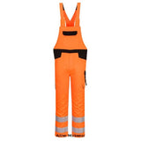 Orange Portwest PW2 Hi-Vis Bib and Brace-PW244 Portwest Active-Workwear The PW2 Hi-Vis Bib and Brace delivers long-lasting comfort and performance. Numerous storage pockets afford excellent personal security. Precision engineered with anti-scratch and metal-free trims to give total peace of mind when working. Made from durable poly-cotton fabric and includes twin stitched seams, this bib and brace has been built to last.