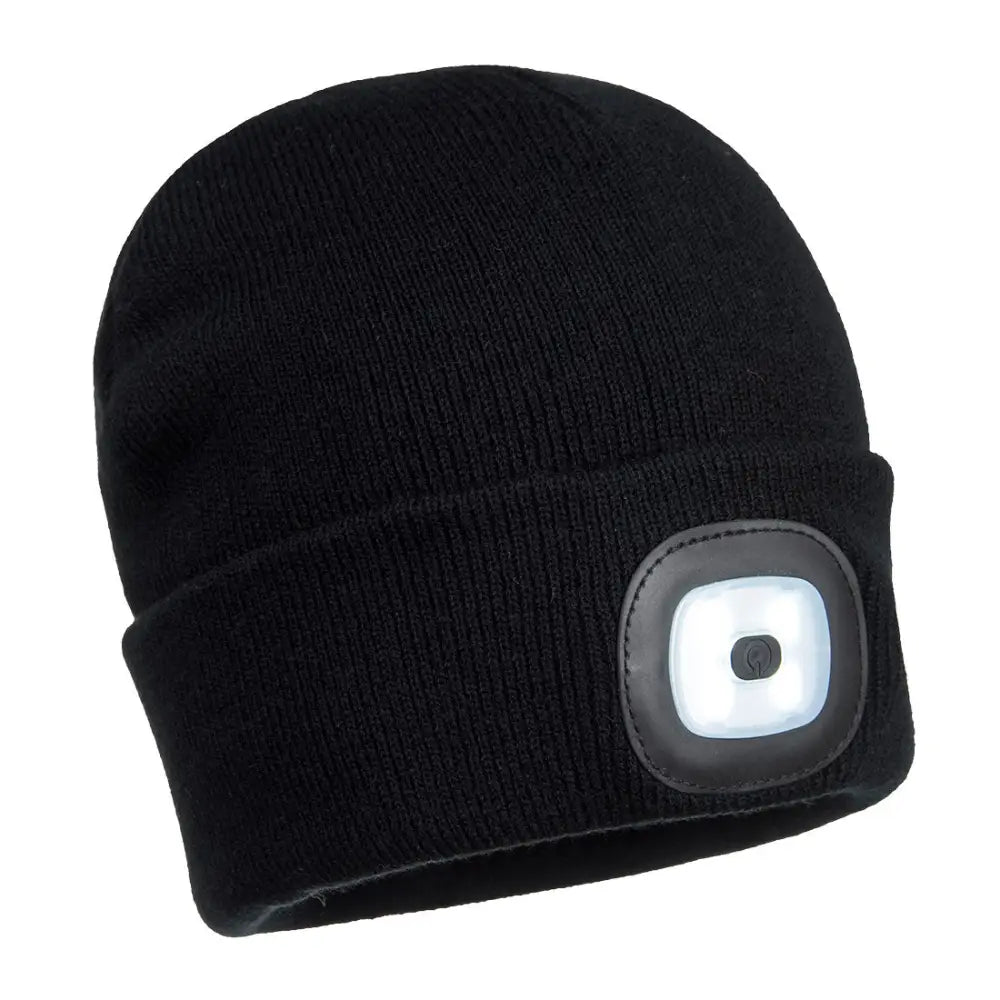 Portwest rechargeable twin led beanie for workwear and visibility