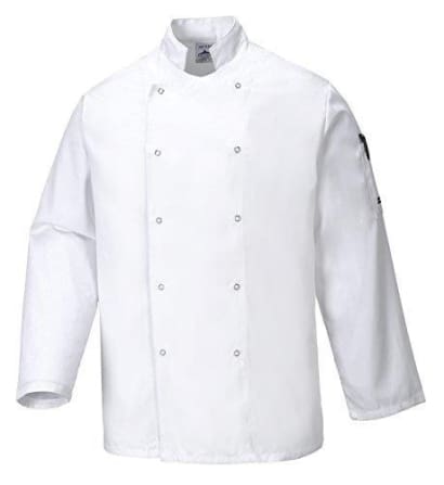 Portwest Suffolk Stud Fastening Unisex Chefs Jacket - C833