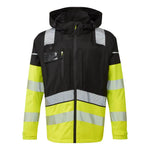 Portwest hi-vis rain jacket with detachable vest and radio loops