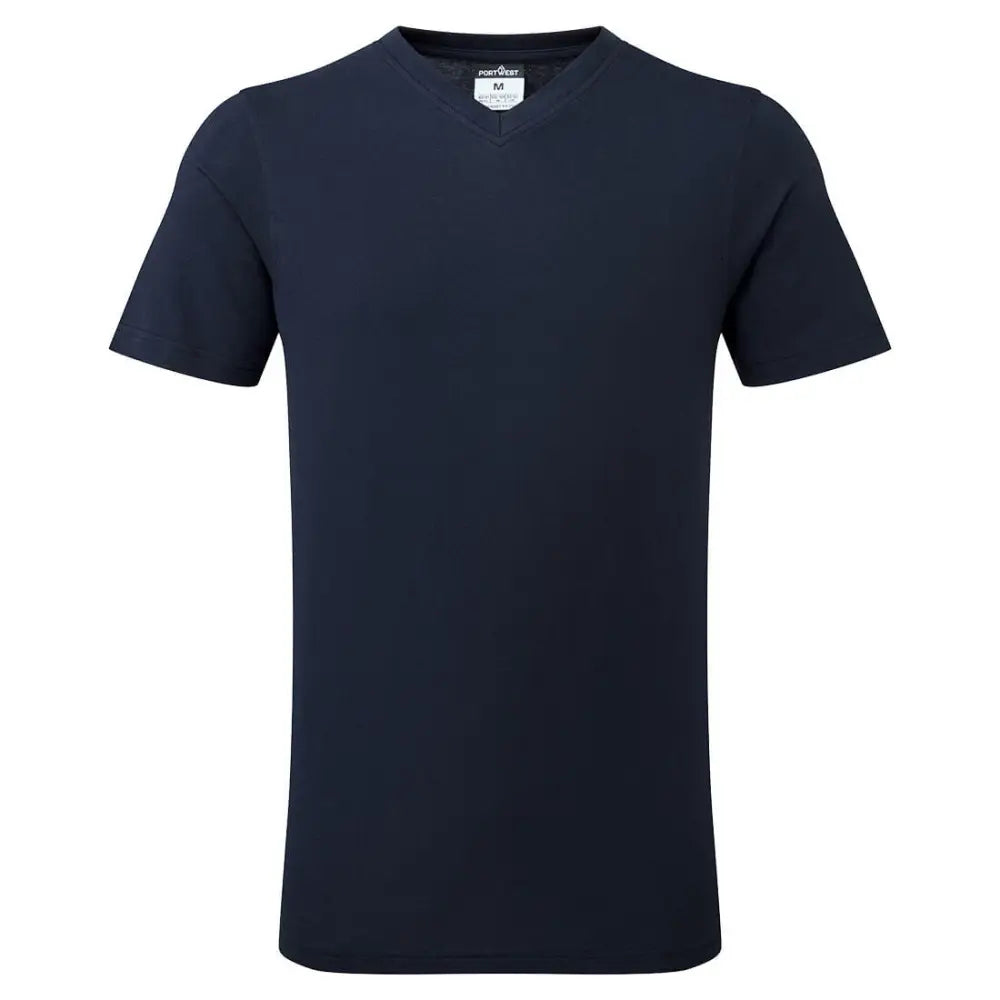 Portwest v-neck cotton t-shirt for corporate and workwear