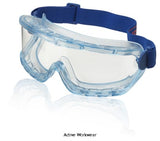 Blue Premium Safety Goggle (Pack Of 5) Beeswift Bbpg Eye Protection Active-Workwear Wide vision anti-scratch anti-mist lens, Unvented , Soft and flexible for extra comfort, Adjustable wide headband. Available in 2 frame colours. Conforms to EN166 1.B.3.4.9