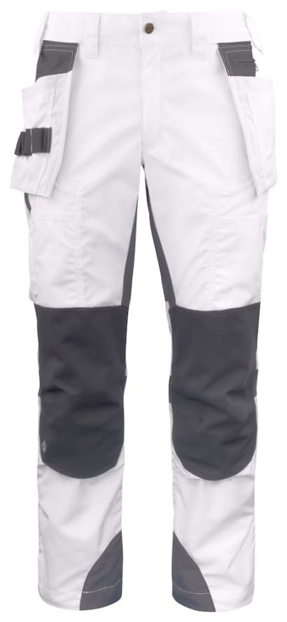 Projob 5536 stretch painters white trousers with holster pockets