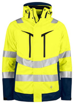Projob 6445 high visibility waterproof 3-in-1 jacket with windproof inner - en iso 20471 class 3/2