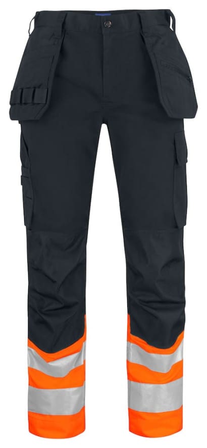 Projob 6534 high-vis work trousers with holster pockets class 1