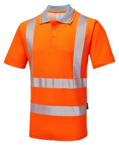 Pulsar life rail spec short sleeve hi vis orange polo shirt-lfe901