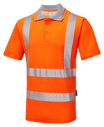 Pulsar life rail spec short sleeve hi vis orange polo shirt-lfe901