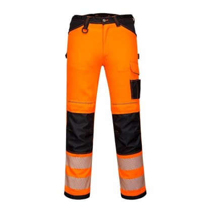 Pw3 hi vis class 2 work trousers ris 3279 portwest pw340