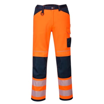 Pw3 hi vis class 2 work trousers ris 3279 portwest pw340