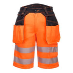 Pw3 hi vis holster pocket elasticated waist work shorts portwest pw343