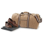 Quadra vintage canvas holdall travel bag kit - qd613