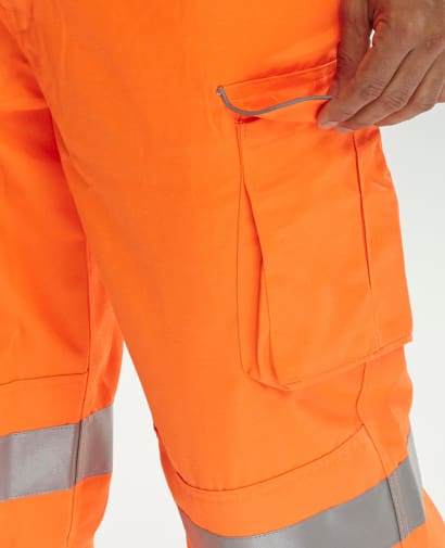 Rail specification hi vis trousers with kneepad pocket class 2 rst-ris 3279