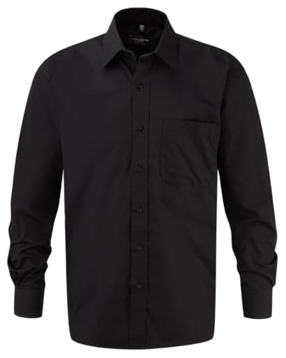 Russell collection long sleeved pure cotton corporate work shirt - 936m
