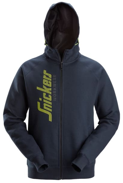 Snickers 2846 hoodie logo full-zip hoody for comfort and style