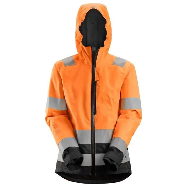 Snickers women hi vis waterproof shell jacket cl3-1347
