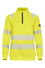 Tranemo vision hi-vis ladies half zip sweatshirt-43842