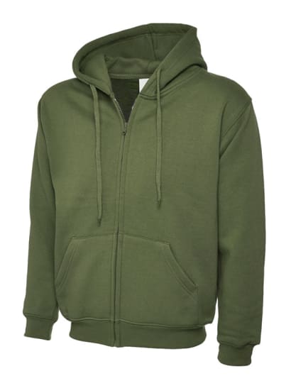 Uneek adults classic full zip hooded sweatshirt-504