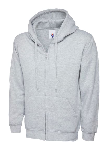 Uneek adults classic full zip hooded sweatshirt-504