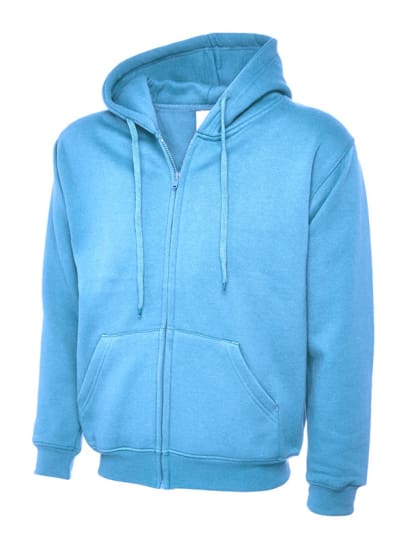 Uneek adults classic full zip hooded sweatshirt-504