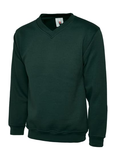 Uneek classic v-neck sweatshirt jumper vee neck-uc 204