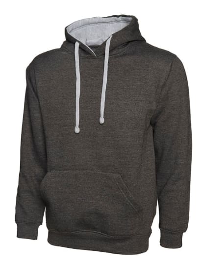 Uneek contrast hoody hooded sweatshirt -507