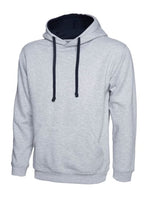Uneek contrast hoody hooded sweatshirt -507