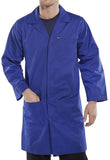 Warehouse Coat With Pockets And Vent Traditional Warehouse coat Beeswift  - Pcwc Workwear Jackets & Fleeces Active-Workwear traditional warehouse coat 65% polyester,35% cotton, Concealed stud front. 1 breast pocket. 2 lower pockets. Rear vents. 