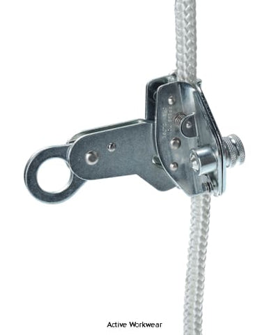 12mm Detachable Rope Grabber Portwest Working at Heights safety - FP36 In the event of a fall the rope grab becomes locked and prevents decline. Attachment ring allows connection of lanyard or any number of other products. Removable feature allows rope grab to be attached