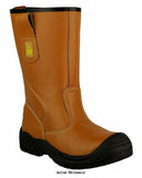 Amblers Safety FS142 Safety Scuff Cap Rigger Boot- A comfortable and durable safety rigger boot with bump cap, warm lining, water repellent upper, 200J toe cap and penetration protection. Amblers Safety FS142 Safety Rigger Boot PU Bump Cap Toe Steel Toe Cap and Midsole Unisex Size Range  Water Resistant Upper 