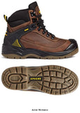 Brown Apache S3 Steel toe Waterproof All Terrain safety boot sizes 5-13 Ranger Brown Boots Active-Workwear Ranger Brown Full grain leather waterproof safety hiker. Padded collar and tongue for added comfort. Steel toe cap and steel midsole protection. Waterproof and breathable inner lining. Dual density polyurethane outsole with anti-scuff toe guard. Anti-static. TPU Heel support and kick plate. A good all round waterproof safety boot for a wide range of outdoor applications.