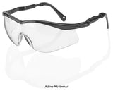 B-Brand Colorado Anti Mist Safety Glasses Spectacles (Pack Of 10) - Bbcs Eye Protection Active-Workwear Wrap around single lens Scratch resistant, Nylon frame, Anti fog polycarbonate lens. Adjustable side arms. Conforms to EN166 -1F