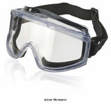 Beeswift B-Brand Comfort Fit Safety Goggle Wide Vision  (Pack Of 10) - Bbcfg Eye Protection Active-Workwear Wide vision goggle , Anti fog clear lens , Blue tint pvc frame , Indirect vent , Wrap around style provides excellent panoramic vision , Foam surround for extra comfort and improved sea