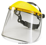 Beeswift Metal Edge Clear Face Visor 8" Beeswift Bbmefv8 Head Protection Active-Workwear Visor shield only. To be used in conjuction with B-Brand Headgear system BBHG. Conforms to EN 166 (When worn with appropriate headgear) Optical Class:1 B - (Medium impact energy).