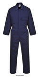 Basic Standard Coverall Boilersuit Stud Front Overall Portwest 2802 Boiler suits & One-piece's Active-Workwear This smart coverall features a chest pocket with flap for secure storage and two side pockets. Comfort, practicality and durability are ensured.  Non shrinking to ensure that this style maintains its shape wash after wash 50+ UPF rated fabric