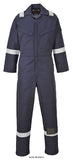 Bizflame Aberdeen Flame Retardant Coverall Offshore Hi Vis - Portwest  FF50  Ideally suited to off shore industries this top of the range coverall comes in inch sizes for the perfect fit. Certified to a multitude of international standards the Aberdeen coverall offers top protection in a range of hazardous environments.