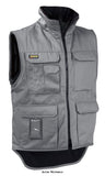 Grey Blaklader Fleece Lined Bodywarmer / Gilet Multi Pockets - 3801 Workwear Jackets & Fleeces Active-Workwear Body warmer with fleece lining and water resistant finish. A perfect complement to your soft shell jacket, hoodie or fleece. Extended back to keep the lower back warm. Lined finish Extended back Front closure One-way plastic zipper