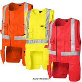 Blaklader Hi Vis Safety Work Tool Vest with Zip toolvest  Blaklader Vest in a fluorescent fabric that is both hardwearing and flexible. We guarantee up to 25 washes at 85° with retained fluorescence. Certified according to EN471 Class 2. High vis Tool Vest Craftsman, Industrial worker, Road & construction worker 