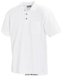 White Blaklader Men's Cotton Profile Work Polo Shirt with Pocket- 3305 Shirts Polos & T-Shirts Active-Workwear Dress for work or go for a relaxed weekend look with a polo. Details like chest pocket and ribbed collar. Rib-knitted collar Rib-knit sleeve Reinforced shoulder seam, Reinforced neck seam. Neck opening with buttons, cotton pique knit, 220 g/m²