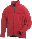 Red Blaklader Men's Premium Micro Fleece Work Jacket - 4830 Workwear Jackets & Fleeces Active-Workwear Jacket with anti-pilling fleece material. Add functions such as two spacious front pockets and an extended rear panel, and this is a great jacket to wear. Zip at front and on chest pocket. 100% polyester, fleece, antipilling, 260g/m², Fleece lined collar, one-way plastic zipper