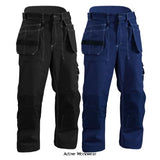 Blaklader Quilt Lined Winter Knee Pad cotton Work Trousers with Nail Pockets - 1515 Kneepad Trousers Active-Workwear Keep both warmth and style in winter with a classic Blaklader craft look. Our warm lined craftsman trouser has smart details like extra wide loops and extended waistband back. Reinforced ruler pocket with pen pocket and knife holder. The trousers are equipped with knee protection pockets and heavy metal zipper fly. Functionality Quilt Lined Reinforcement CORDURA