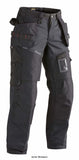 Blaklader Waterproof Softshell Knee Pad Work Trousers with Nail Pockets 1500 2517 Waterproofs Active-Workwear With this pair of softshell work trousers from Blaklader Workwear, we mix the best of two worlds. Great protection against rough weather and high breathability. The fabric is stretchy, wind- and waterproof. All functionalities on your regular Blaklader X1500 trousers are also available. Wind and waterproof material, no taped seams Pre-bent knees 